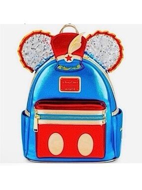 🆕-Disney Loungefly Mickey Mouse Main Attraction 50th Collectible Backpack. NWT
